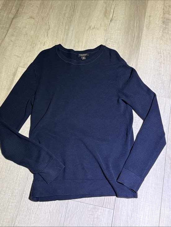 Banana Republic Other - Banana Republic Men's Navy Crewneck Waffle Knit Sweater
